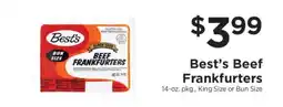 ShopRite Best’s Beef Frankfurters offer