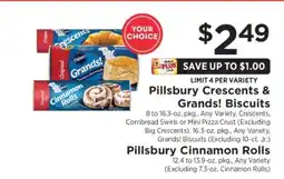 ShopRite Pillsbury Crescents & Grands! Biscuits offer