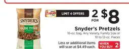 ShopRite Snyder's Pretzels offer