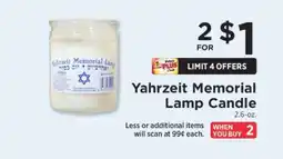 ShopRite Yahrzeit Memorial Lamp Candle offer