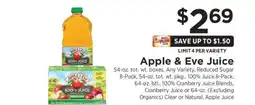 ShopRite Apple & Eve Juice offer