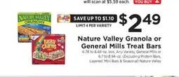 ShopRite Nature Valley Granola or General Mills Treat Bars offer