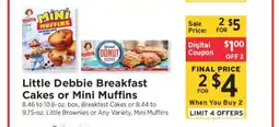 ShopRite Little Debbie Breakfast Cakes or Mini Muffins offer