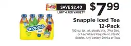 ShopRite Snapple Iced Tea 12-Pack offer