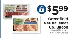 ShopRite Greenfield Natural Meat Co. Bacon offer