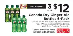ShopRite Canada Dry Ginger Ale Bottles 6-Pack offer