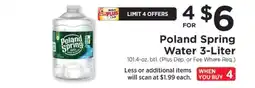 ShopRite Poland Spring Water 3-Liter offer