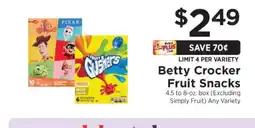 ShopRite Betty Crocker Fruit Snacks offer