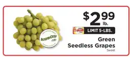 ShopRite Green Seedless Grapes offer