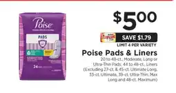 ShopRite Poise Pads & Liners offer