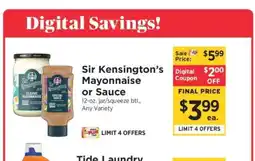 ShopRite Sir Kensington's Mayonnaise or Sauce offer