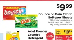 ShopRite Bounce or Gain Fabric Softener Sheets offer