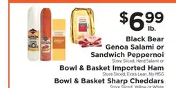 ShopRite Black Bear Genoa Salami or Sandwich Pepperoni offer
