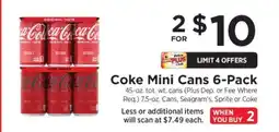 ShopRite Coke Mini Cans 6-Pack offer