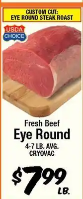 Western Beef Fresh Beef Eye Round offer