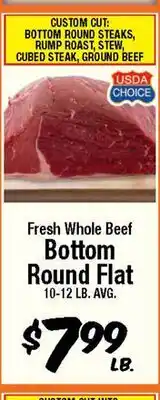 Western Beef Fresh Whole Beef Bottom Round Flat offer