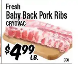 Western Beef Fresh Baby Back Pork Ribs offer