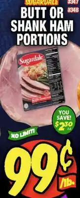 Western Beef SUGARDALE Butt Or Shank Ham Portions offer