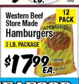 Western Beef Western Beef Store Made Hamburgers offer