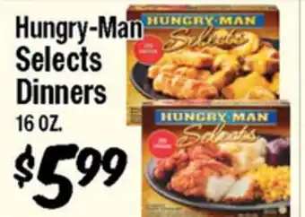Western Beef Hungry-Man Selects Dinners offer