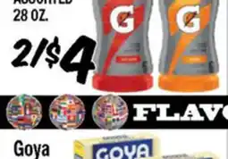 Western Beef Gatorade, Goya offer