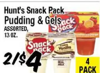 Western Beef Hunt's Snack Pack Pudding & Gels offer