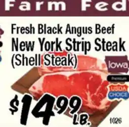 Western Beef Fresh Black Angus Beef New York Strip Steak (Shell Steak) offer