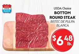 La Chiquita Food Market USDA Choice BOTTOM ROUND STEAK offer