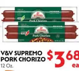 La Chiquita Food Market V&V SUPREMO PORK CHORIZO offer