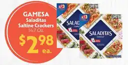 La Chiquita Food Market GAMESA Saladitas Saltine Crackers offer