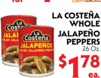 La Chiquita Food Market LA COSTEÑA WHOLE JALAPEÑO PEPPERS offer