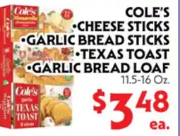 La Chiquita Food Market COLE'S CHEESE STICKS • GARLIC BREAD STICKS • TEXAS TOAST • GARLIC BREAD LOAF offer