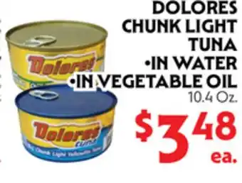 La Chiquita Food Market DOLORES CHUNK LIGHT TUNA offer