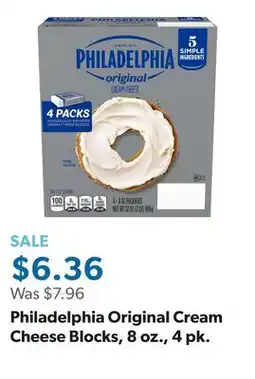 Sam's Club Philadelphia Original Cream Cheese Blocks, 8 oz., 4 pk offer