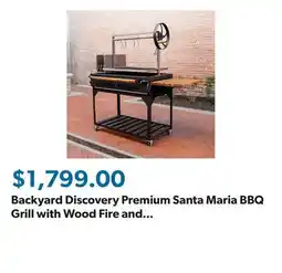 Sam's Club Backyard Discovery Premium Santa Maria BBQ Grill with Wood Fire and Charcoal Grill offer