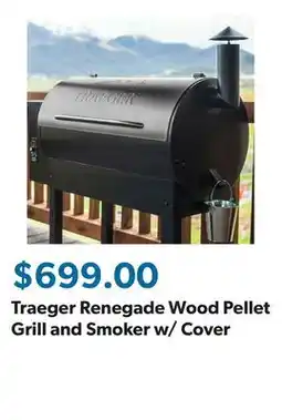 Sam's Club Traeger Renegade Wood Pellet Grill and Smoker w/ Cover offer