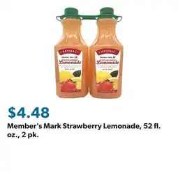 Sam's Club Member's Mark Strawberry Lemonade, 52 fl. oz., 2 pk offer