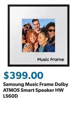 Sam's Club Samsung Music Frame Dolby ATMOS Smart Speaker HW LS60D offer