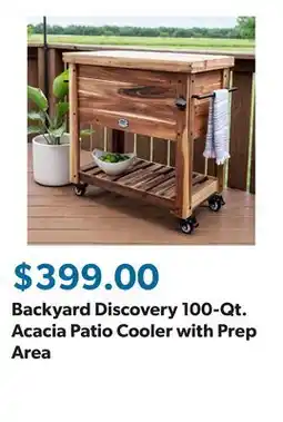 Sam's Club Backyard Discovery 100-Qt. Acacia Patio Cooler with Prep Area offer