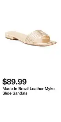 TJ Maxx Made In Brazil Leather Myko Slide Sandals offer