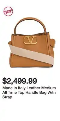 TJ Maxx Made In Italy Leather Medium All Time Top Handle Bag With Strap offer