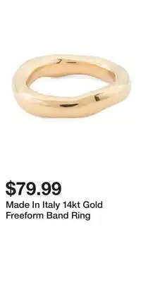 TJ Maxx Made In Italy 14kt Gold Freeform Band Ring offer