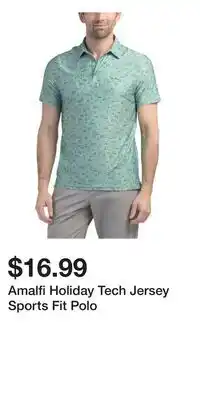 TJ Maxx Amalfi Holiday Tech Jersey Sports Fit Polo offer