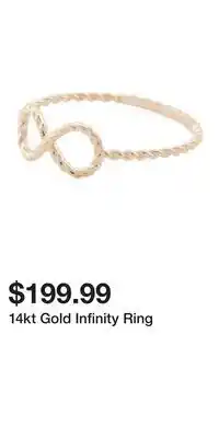 TJ Maxx 14kt Gold Infinity Ring offer
