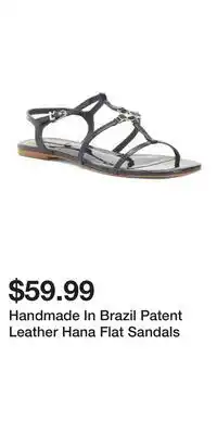 TJ Maxx Handmade In Brazil Patent Leather Hana Flat Sandals offer