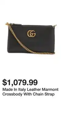 TJ Maxx Made In Italy Leather Marmont Crossbody With Chain Strap offer