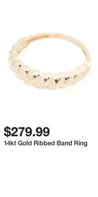 TJ Maxx 14kt Gold Ribbed Band Ring offer