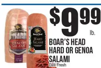 Extra Supermarket BOAR'S HEAD HARD OR GENOA SALAMI offer