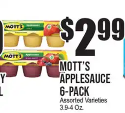 Extra Supermarket MOTT'S APPLESAUCE offer