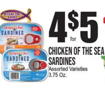 Extra Supermarket CHICKEN OF THE SEA SARDINES offer